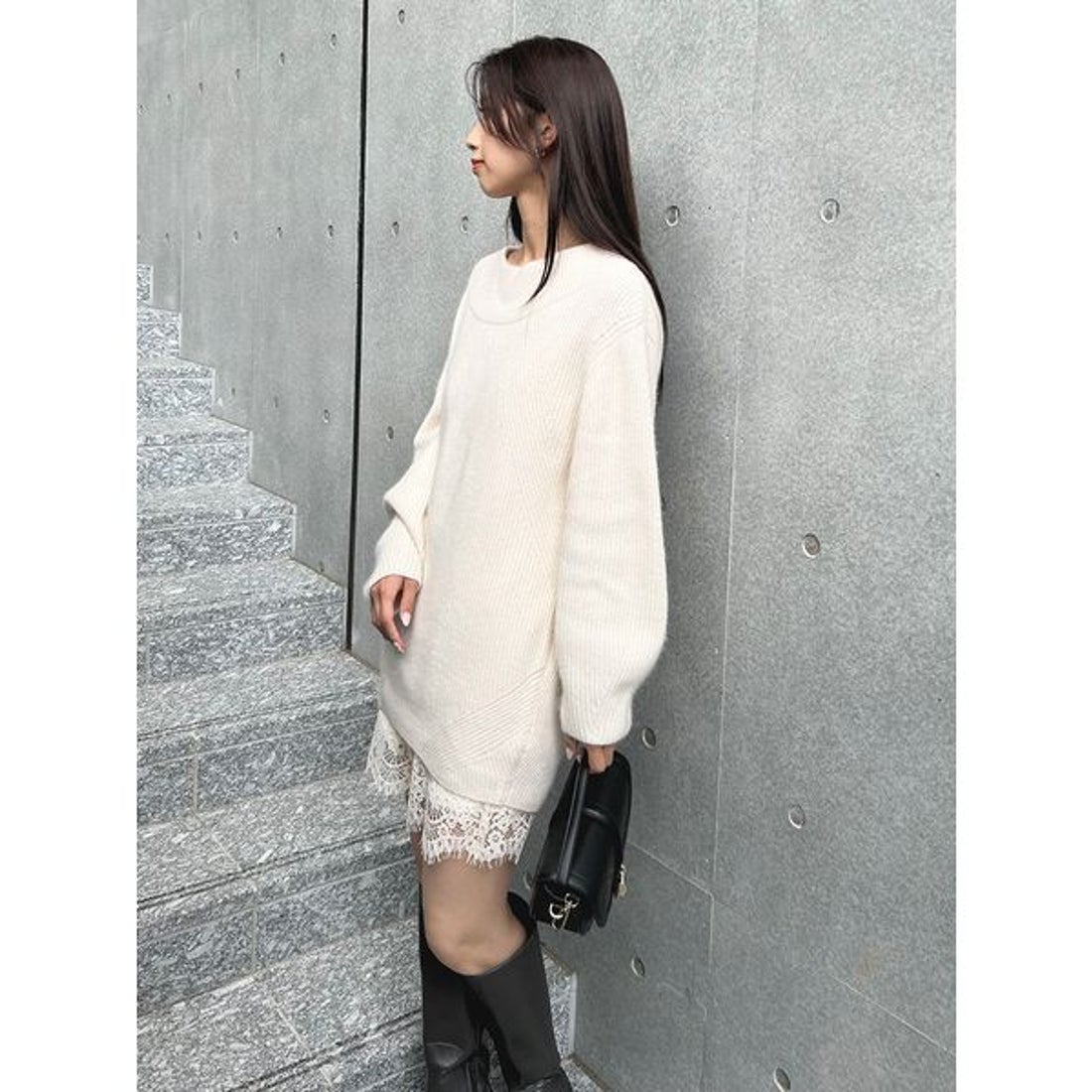 スナイデル SNIDEL ニットセットキャミミニワンピース （GRY