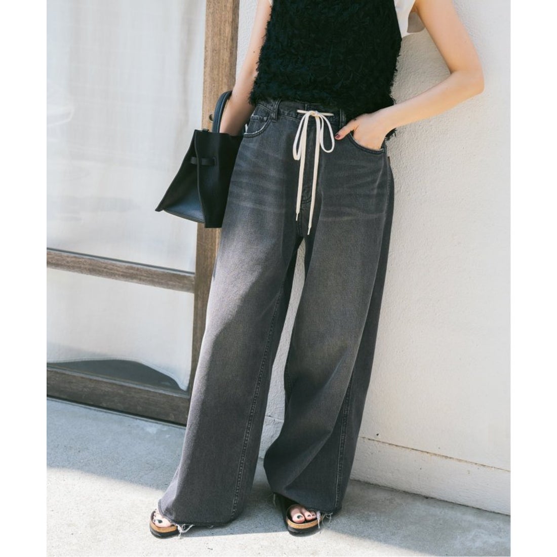 スピック＆スパン Spick & Span 5 1/2 SOFT DRAWSTRINGDENIM （ブルー