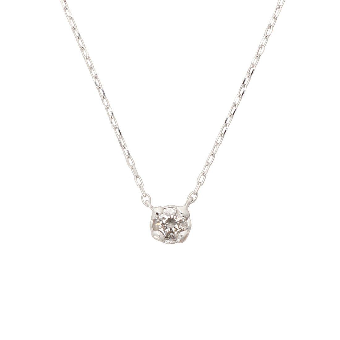サマンサティアラ Samantha Tiara K18 WG 一粒ダイヤモンドネックレス