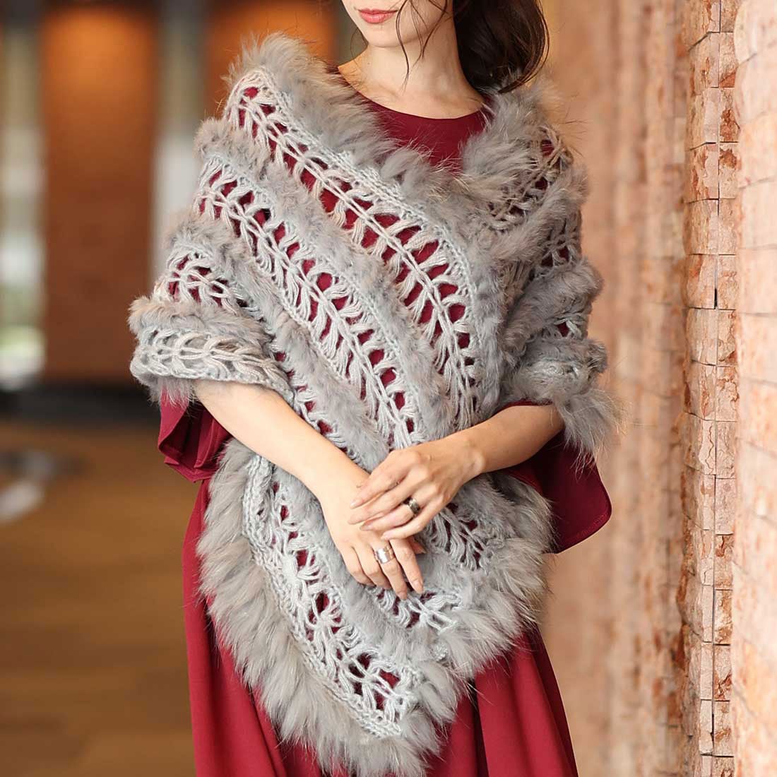 サワアラモード Sawa a la mode ふわっとエアリーなファーニット