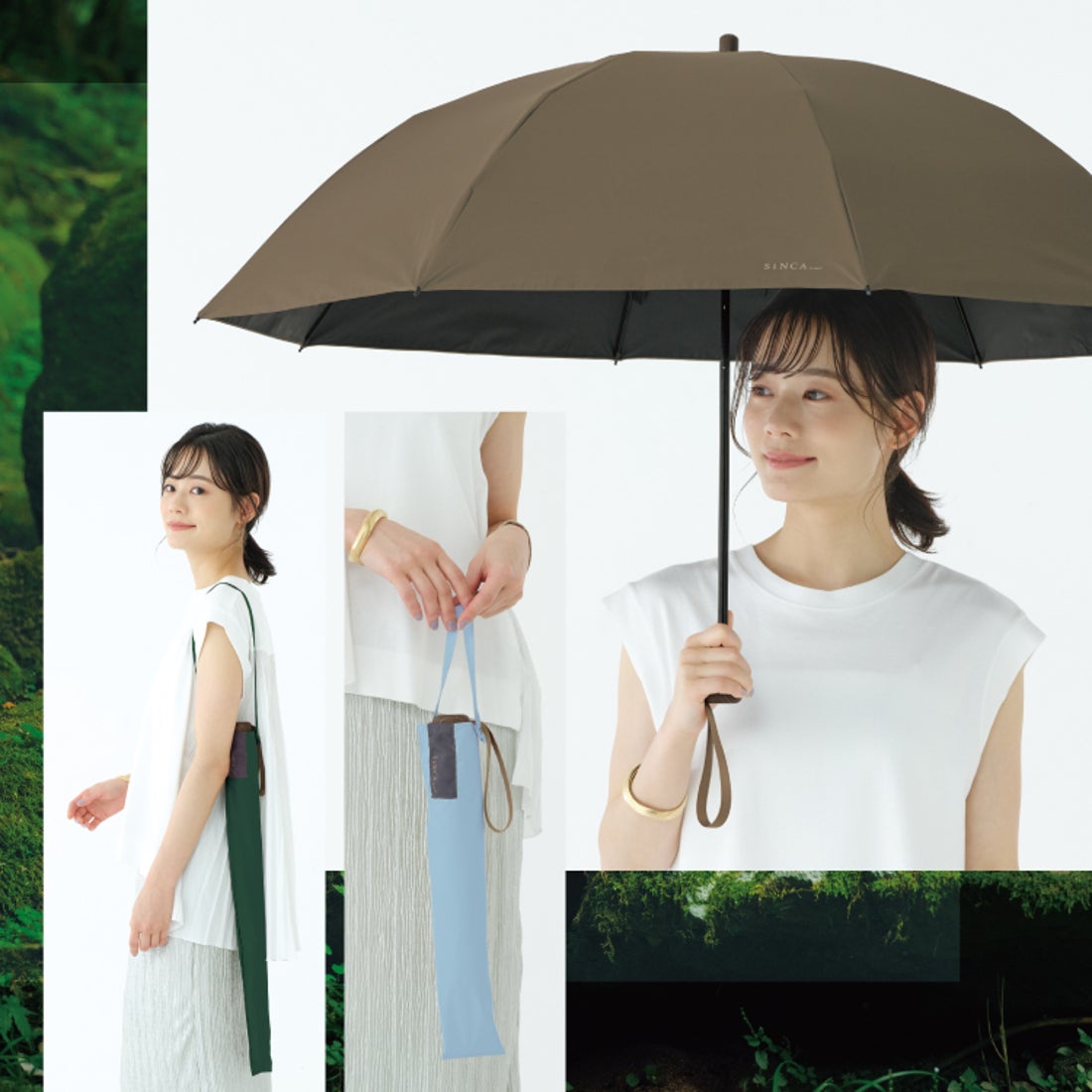 Wpc.】日傘 2WAY仕様 大きい SiNCA MINI 60 8K 60cm 完全遮光 遮熱