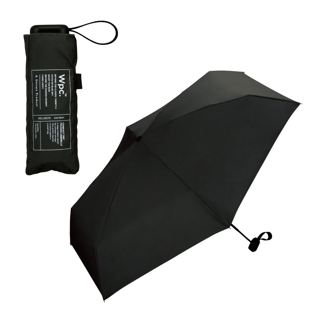Wpc.】雨傘 UNISEX COMPACT TINY FOLD 親骨55cm 大きい 晴雨兼用 傘
