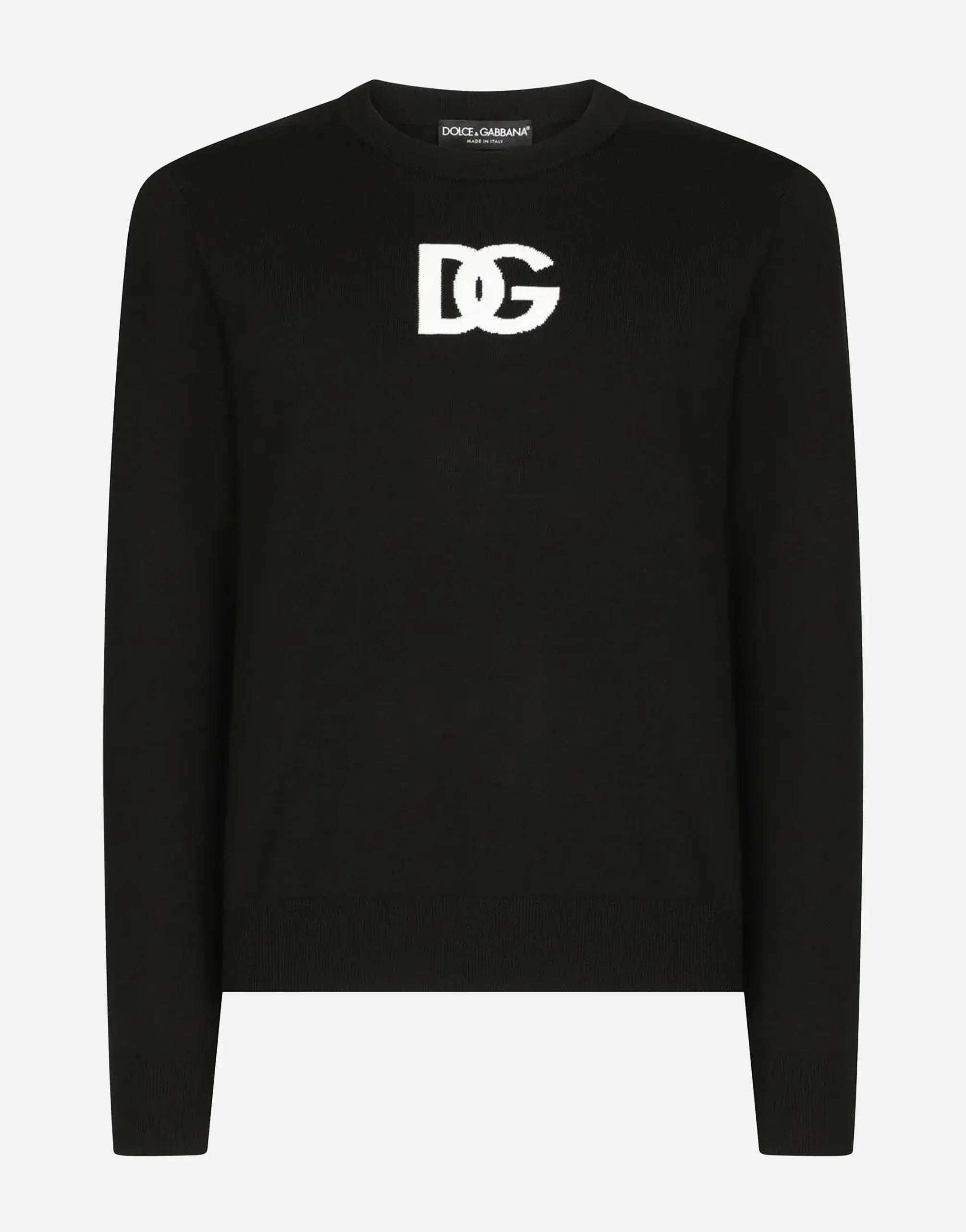 Dolce & Gabbana DG インターシャ編みウールセーター | Sendegaro UK