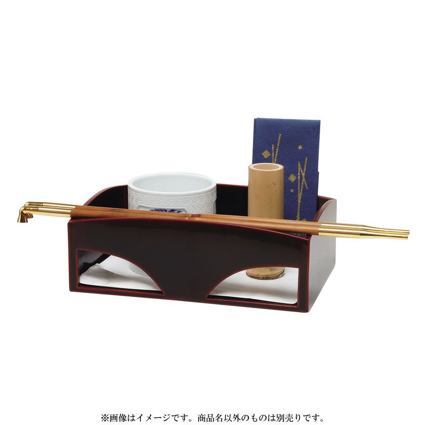 茶道具 莨盆（煙草盆・たばこぼん） 独楽透莨盆 溜塗 而妙斎好