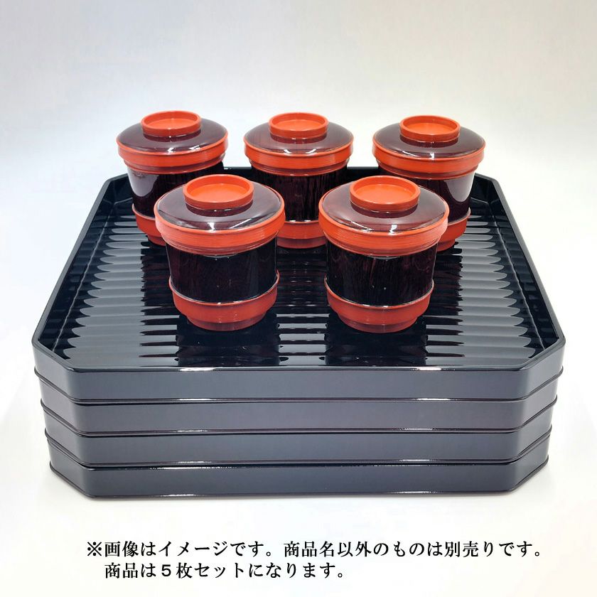 茶道具 懐石道具（かいせきどうぐ） カンナ目膳 木製 溜塗 利休好写 五