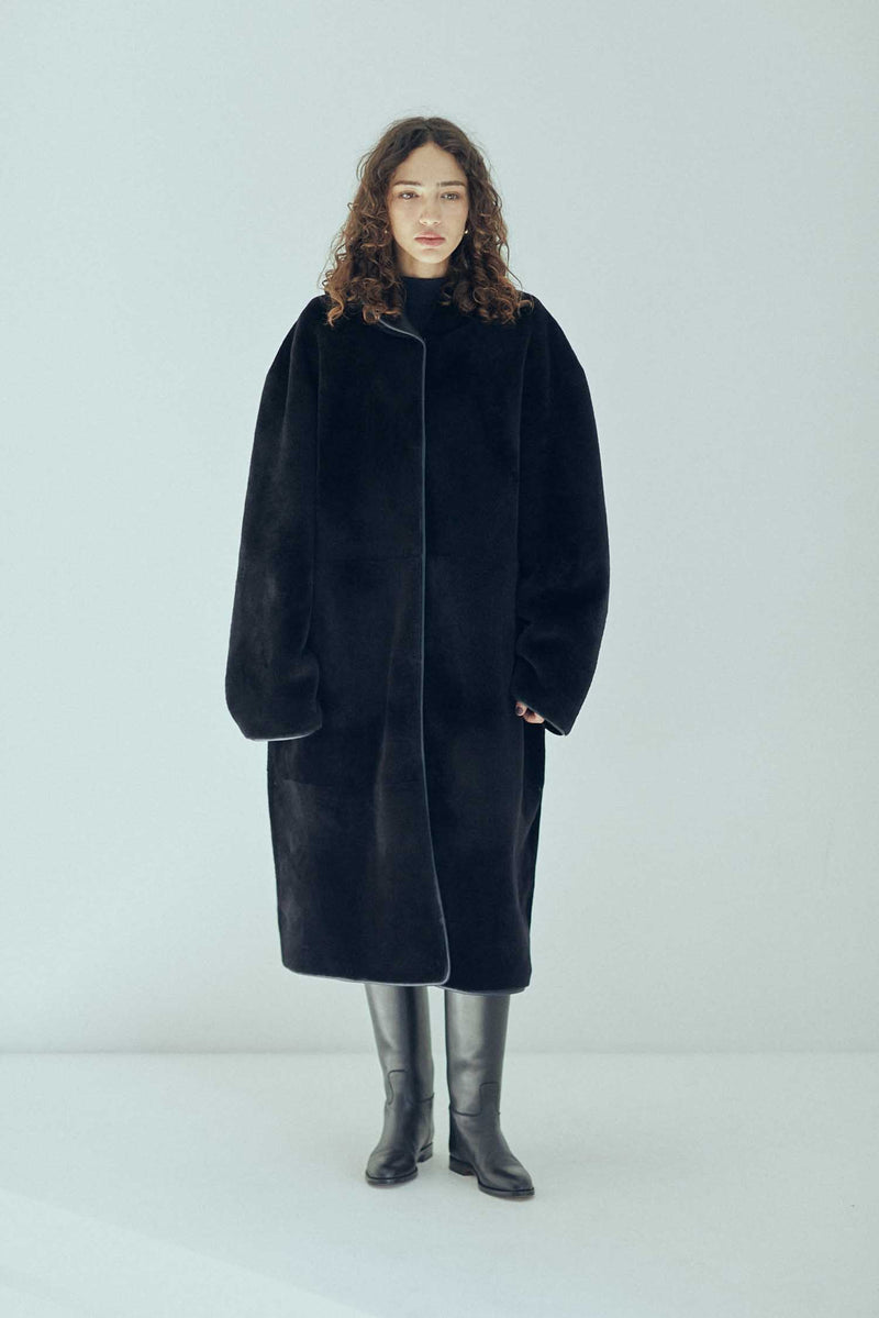 SALE] SEA REVERSIBLE 2WAY OVER SIZED MOUTON COAT