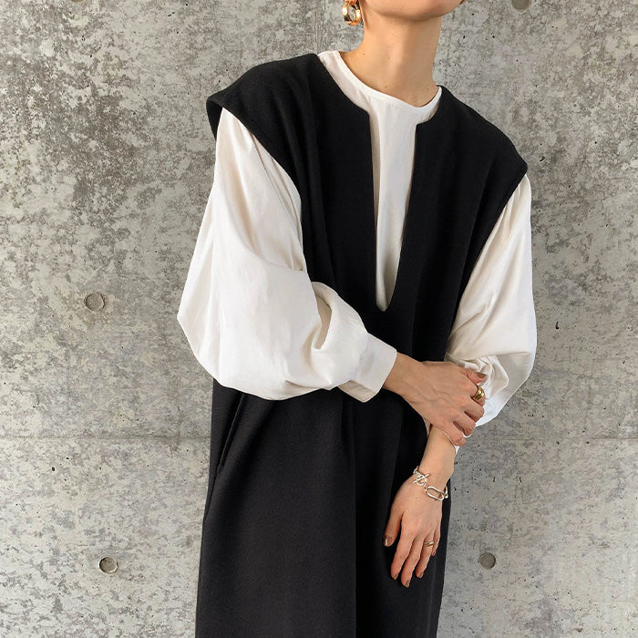 キーネックロングベストワンピース【by SON】 – SELECT MOCA