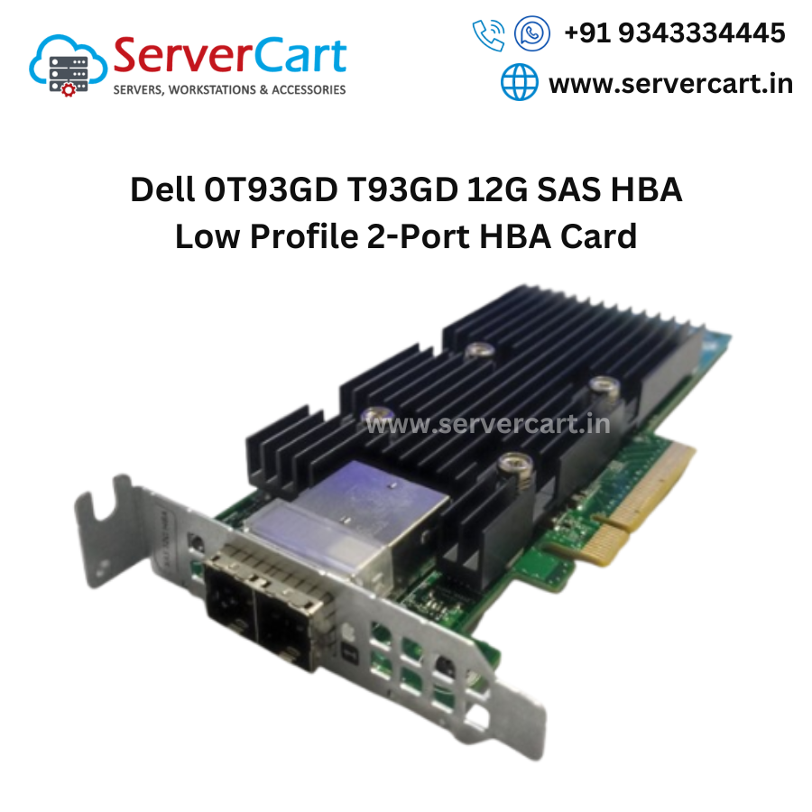 Dell 0T93GD T93GD 12G SAS HBA Low Profile 2-Port HBA Card