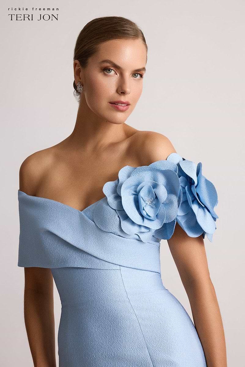 POPPY FLOWER JACQUARD OFF SHOULDER DRESS 【公式通販】