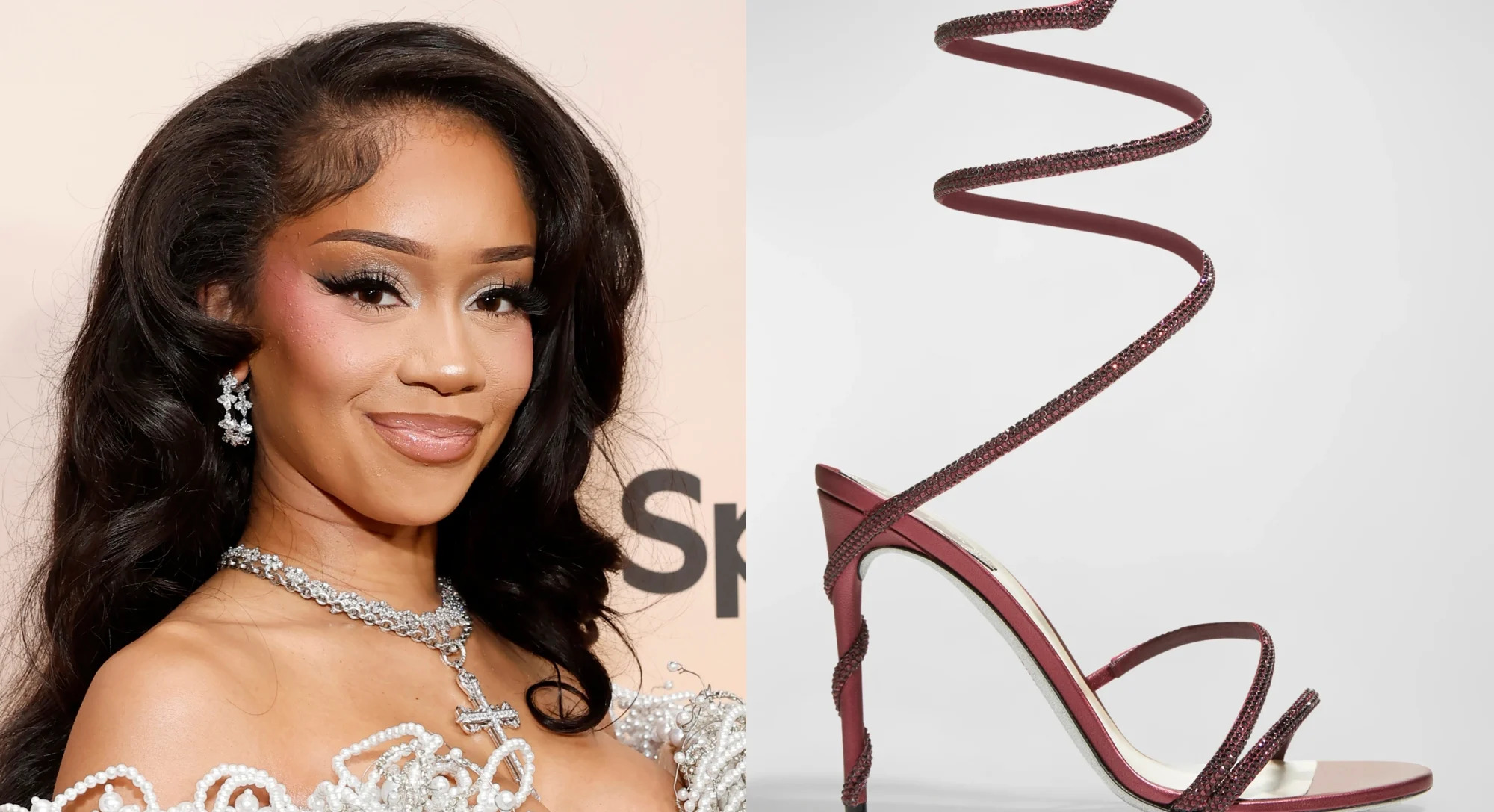 Saweetie Stays Committed to 'Icy Shoes' in Rene Caovilla