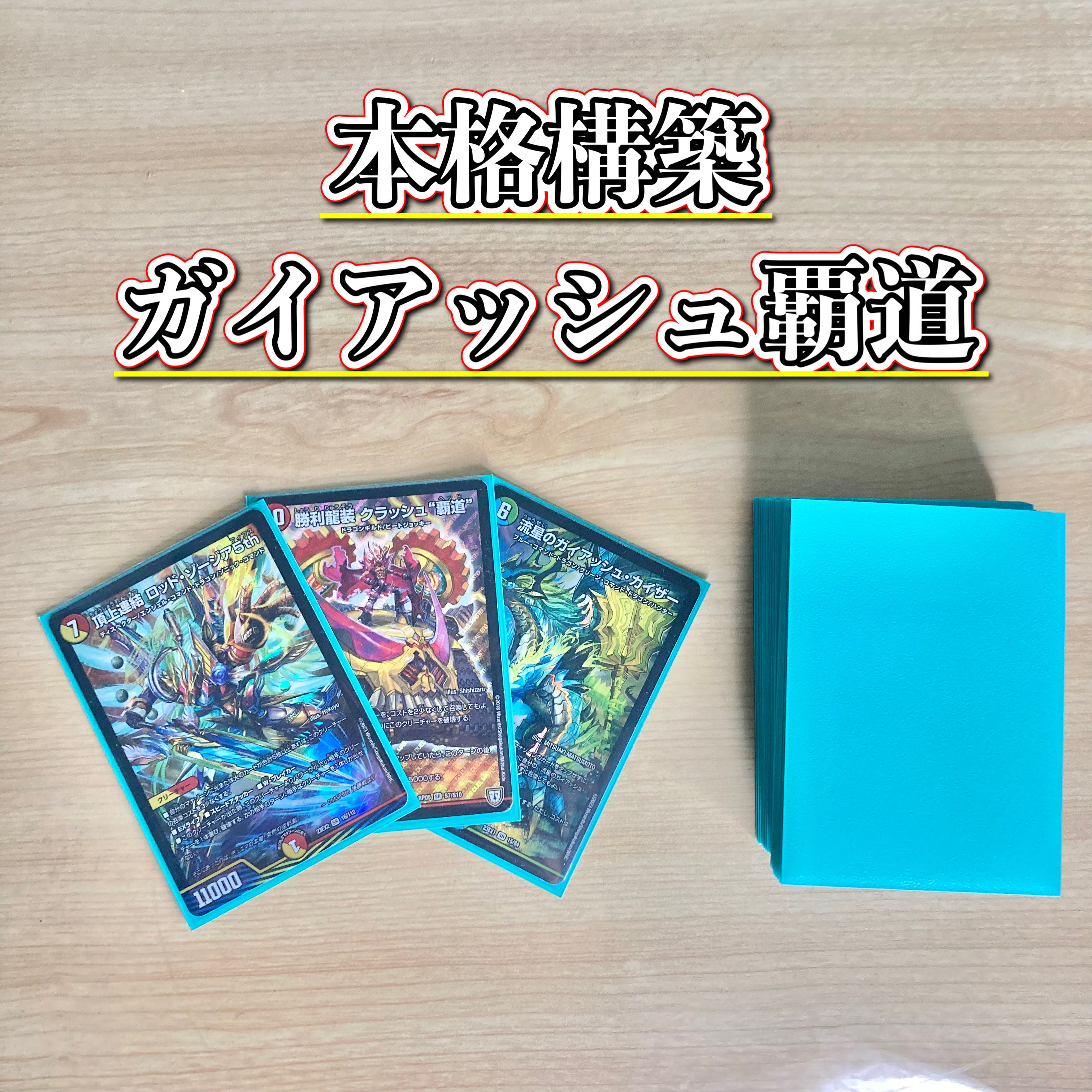 龍×剣×EXT 【ガイアッシュ覇道】 デッキ＆超次元＆二重スリーブ