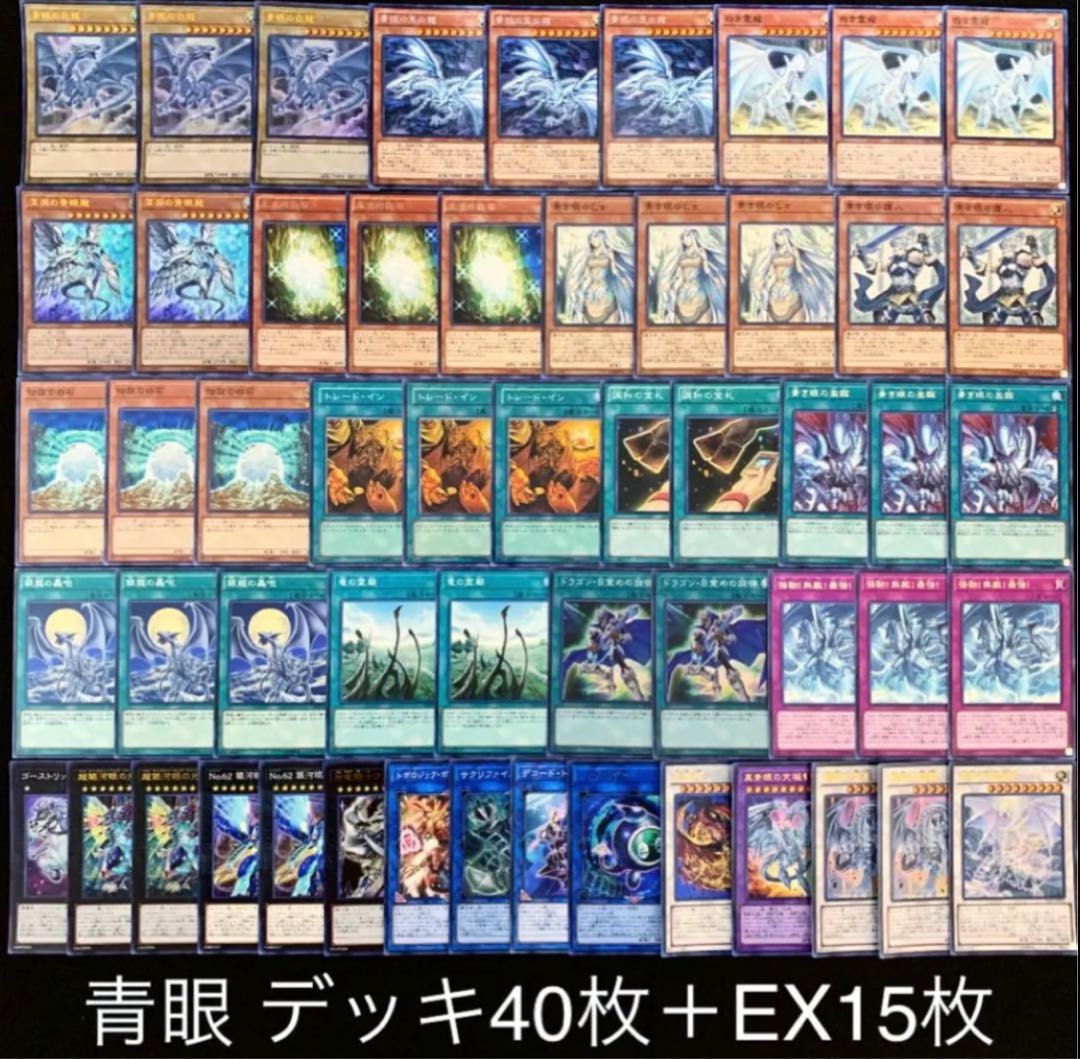 遊戯王 青眼の白龍 デッキ ブルーアイズ デッキ 1枚の通販 【きち