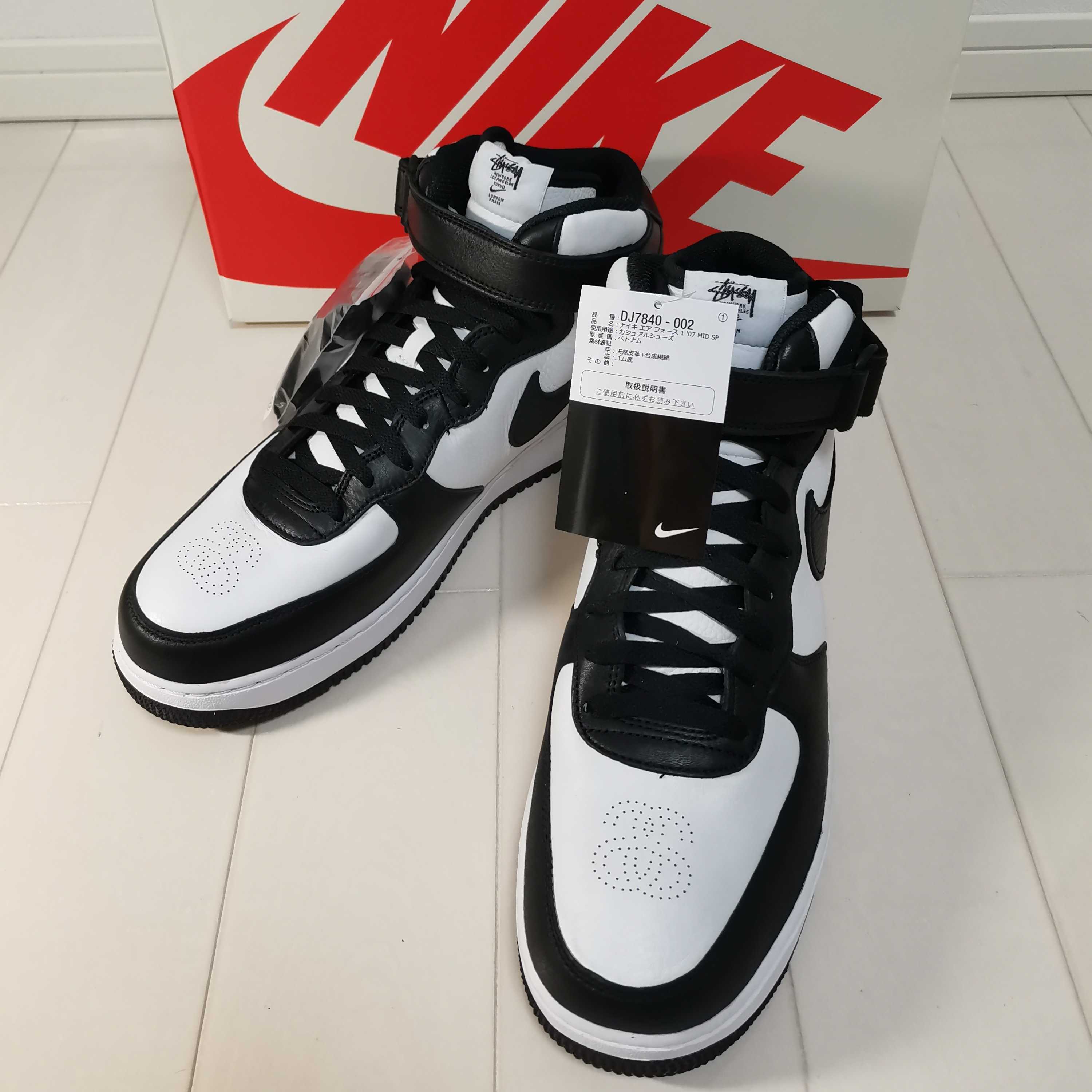 DJ7840-002 30.0cm 新品未使用 Stussy × ナイキ エアフォース1ミッド