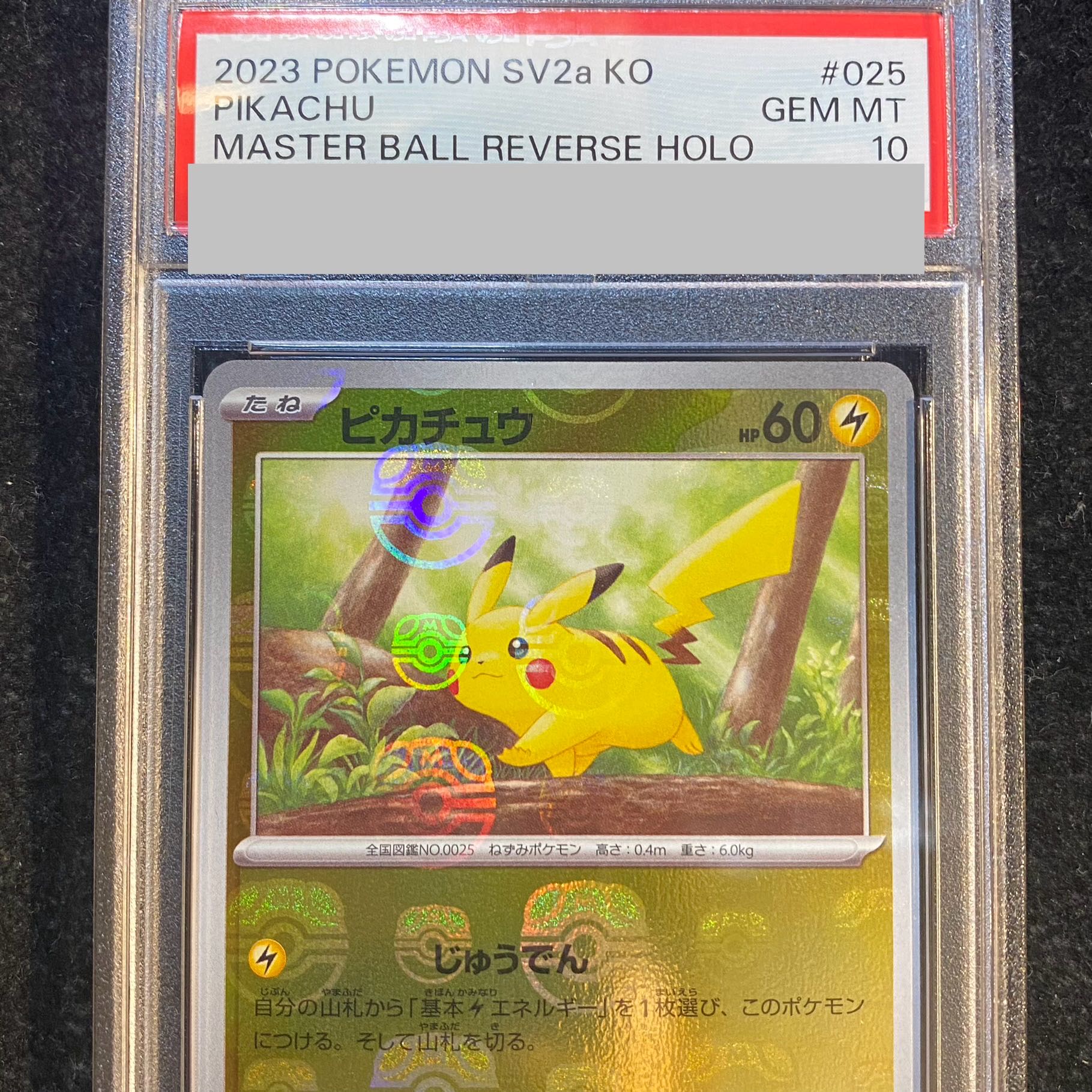 ポケモンカード マスターボールミラー ピカチュウ PSA10 ポケモン