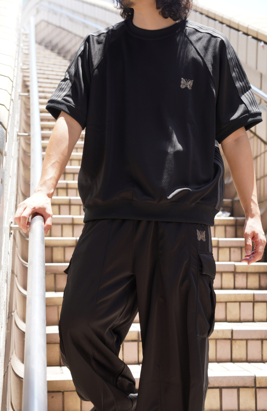 Needles 別注Track S/S Crew Neck Sh-Poly Smooth - mix.tokyo