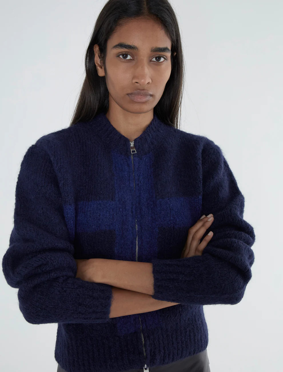 Cruz Zip Sweater in Blue - Paloma Wool | Lovecraft – Lovecraft