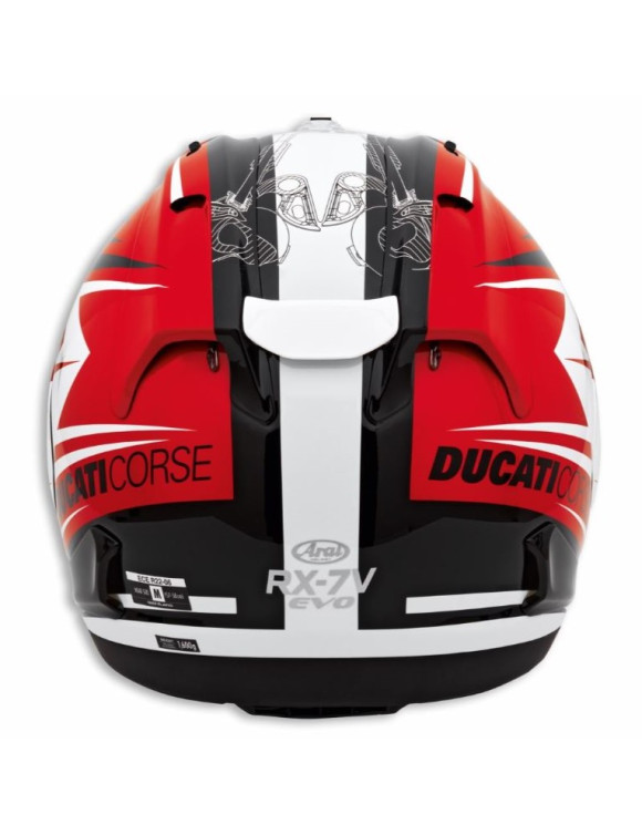 Original Ducati Corse V7 White/Red/Black Glossy Full Face