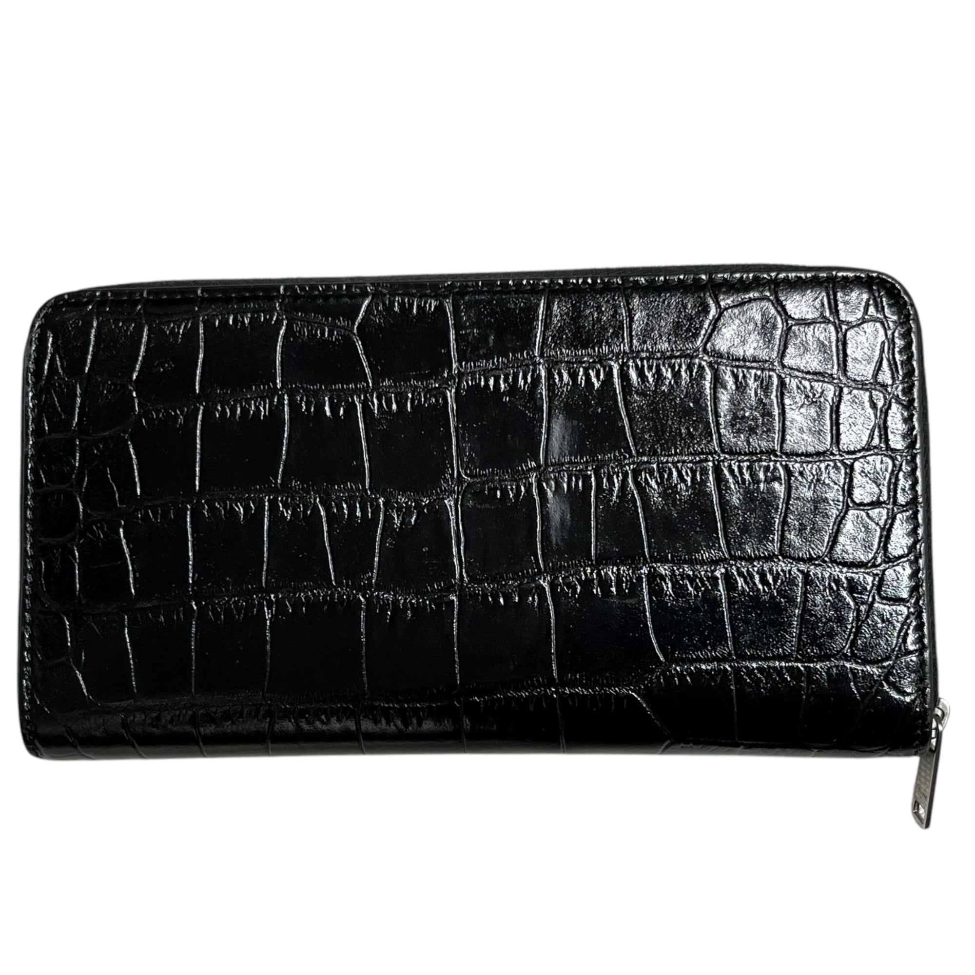 CELINE(セリーヌ) Croco-embossed leather round zip wallet