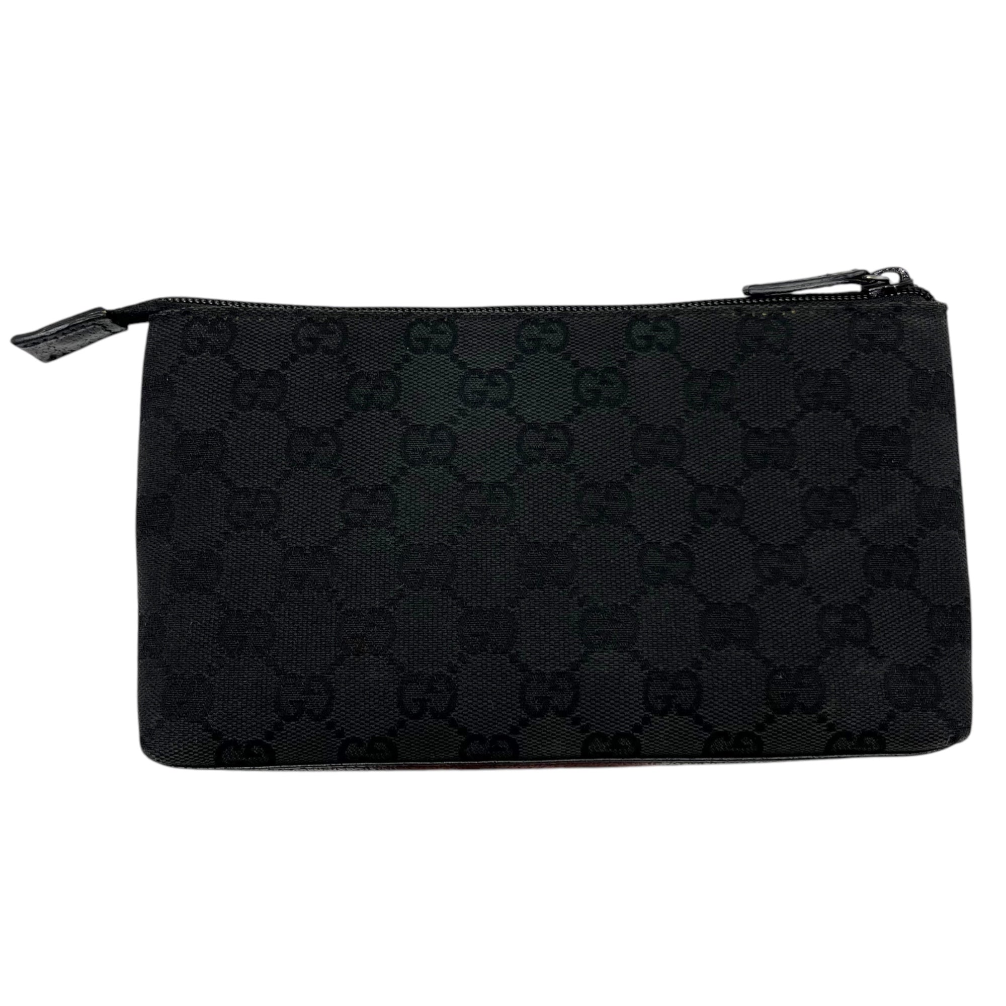GUCCI ブラックキャンバスポーチ GUCCI グッチ GGキャンバス ポーチ
