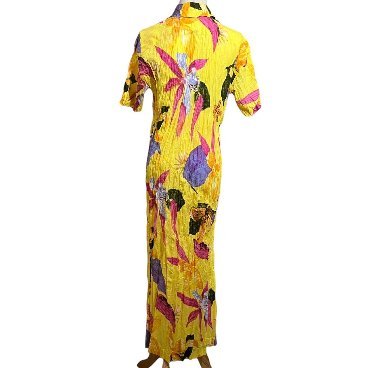 ISSEY MIYAKE(イッセイミヤケ) 06SS Floral wrinkle pleat S/S dress