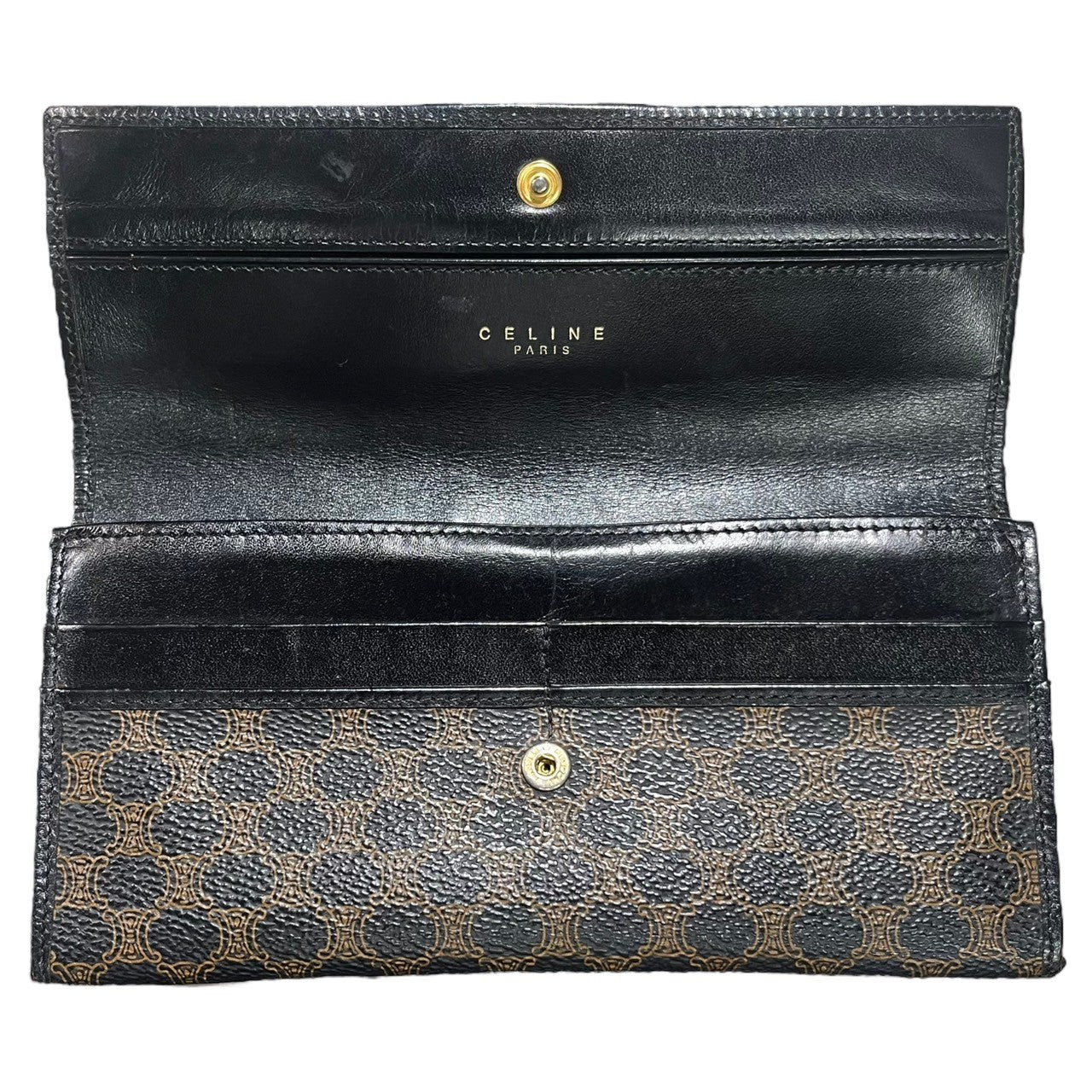 CELINE(セリーヌ) macadam pattern long wallet マカダム柄 長財布 M