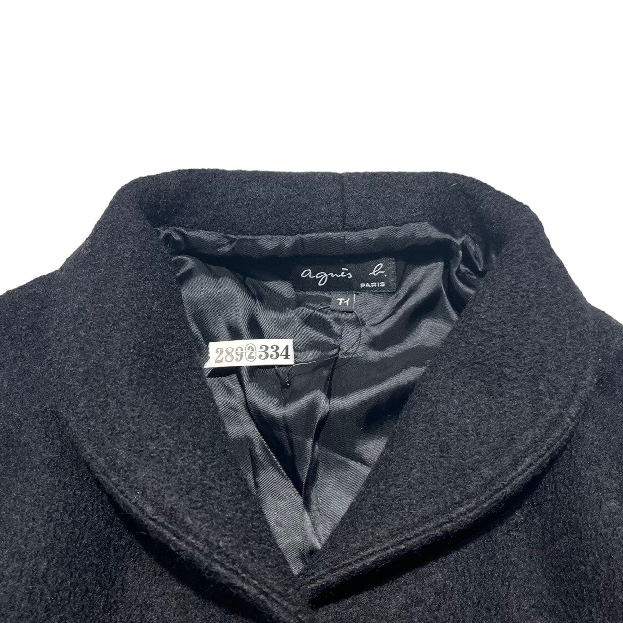 agnes b.(アニエスベー) Stand collar wool coat スタンドカラー