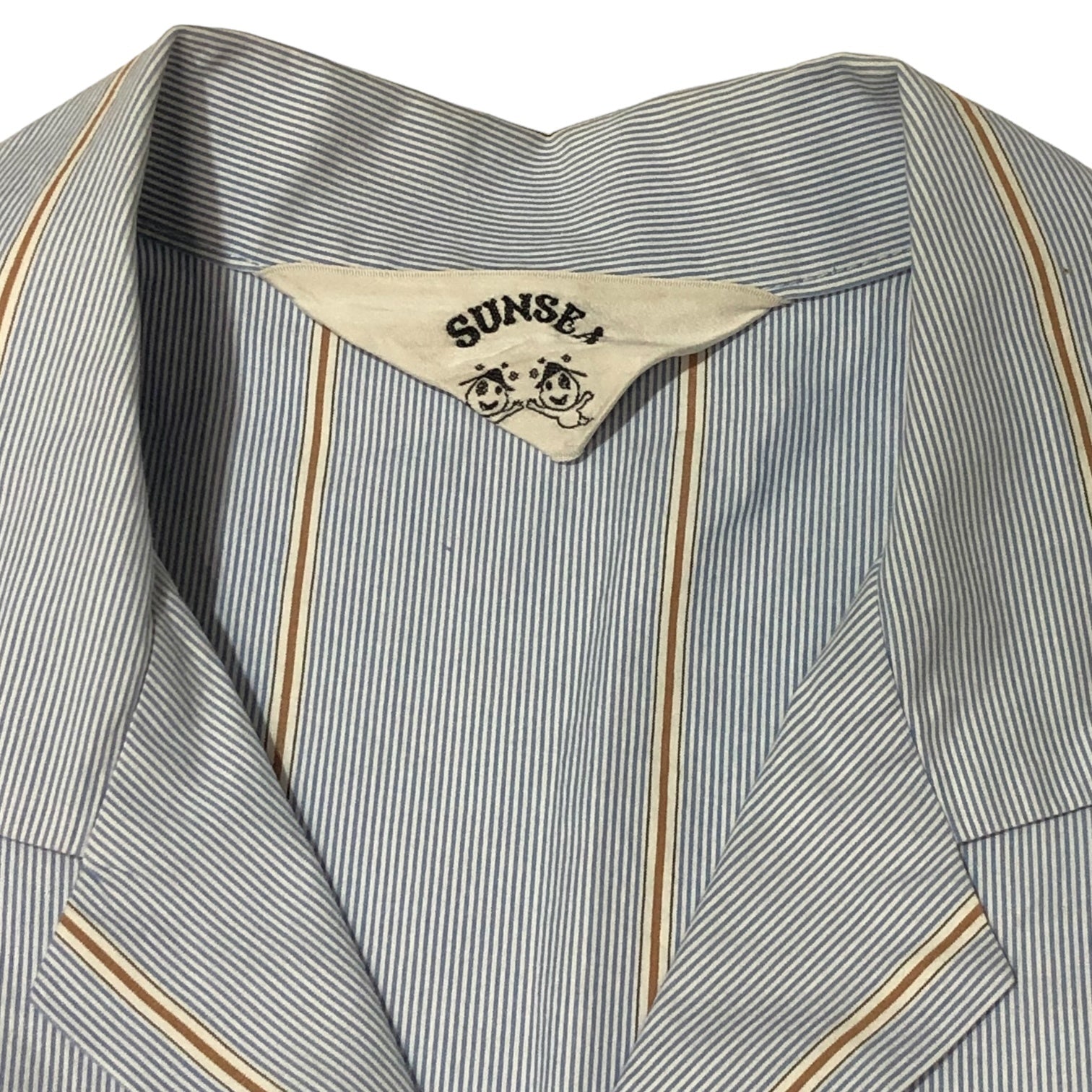 SUNSEA(サンシー) 19AW BLUE BEGE GIGOLO SHIRT ブルー ベージュ