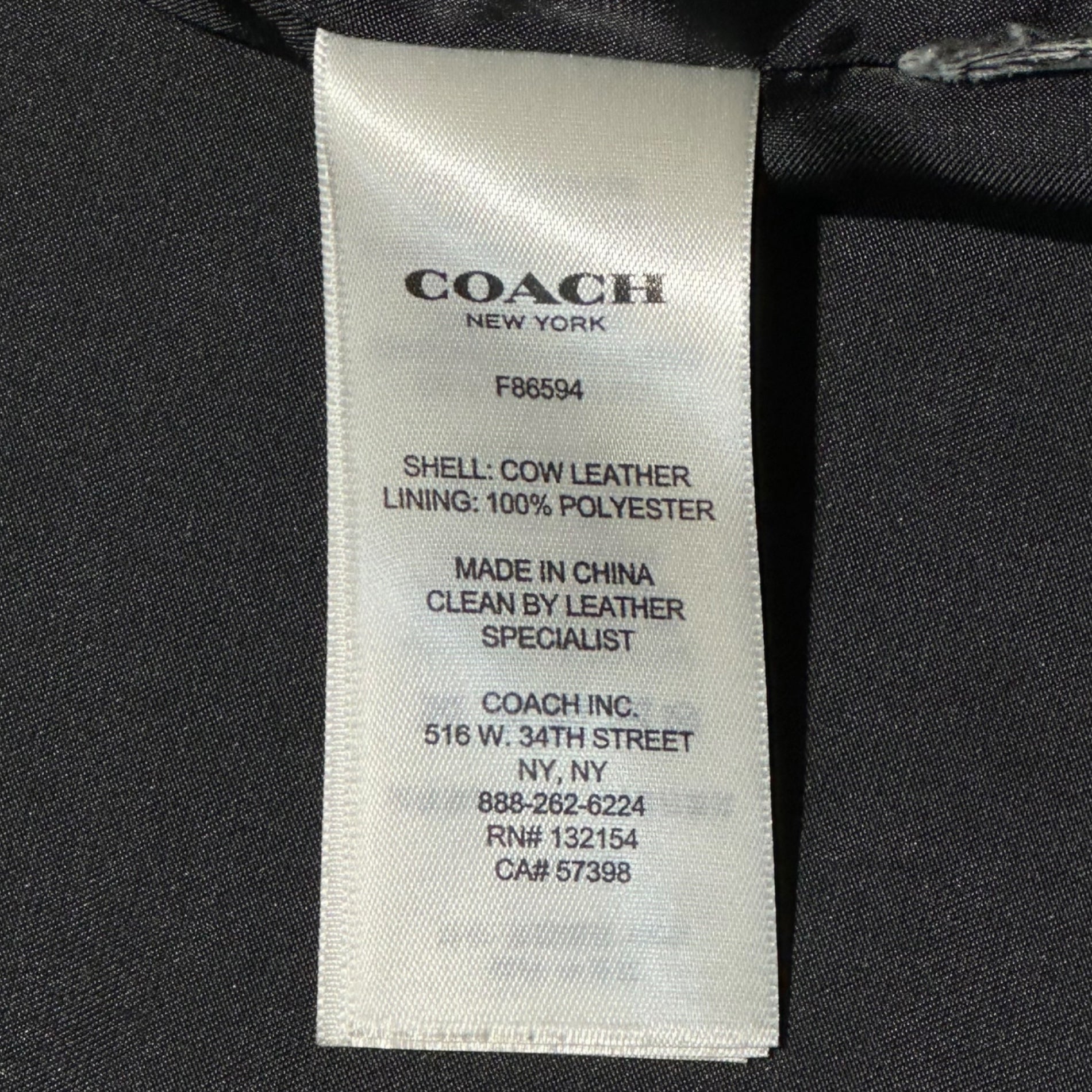 COACH(コーチ) Cowhide Single Rider Jacket カウハイド シングル