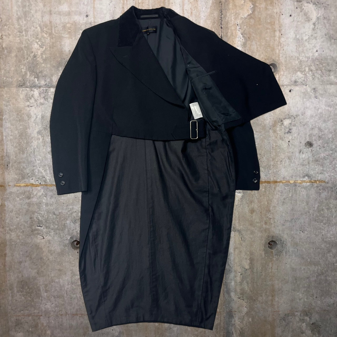 COMME des GARCONS(コムデギャルソン) 80~90's Collar velor deformed