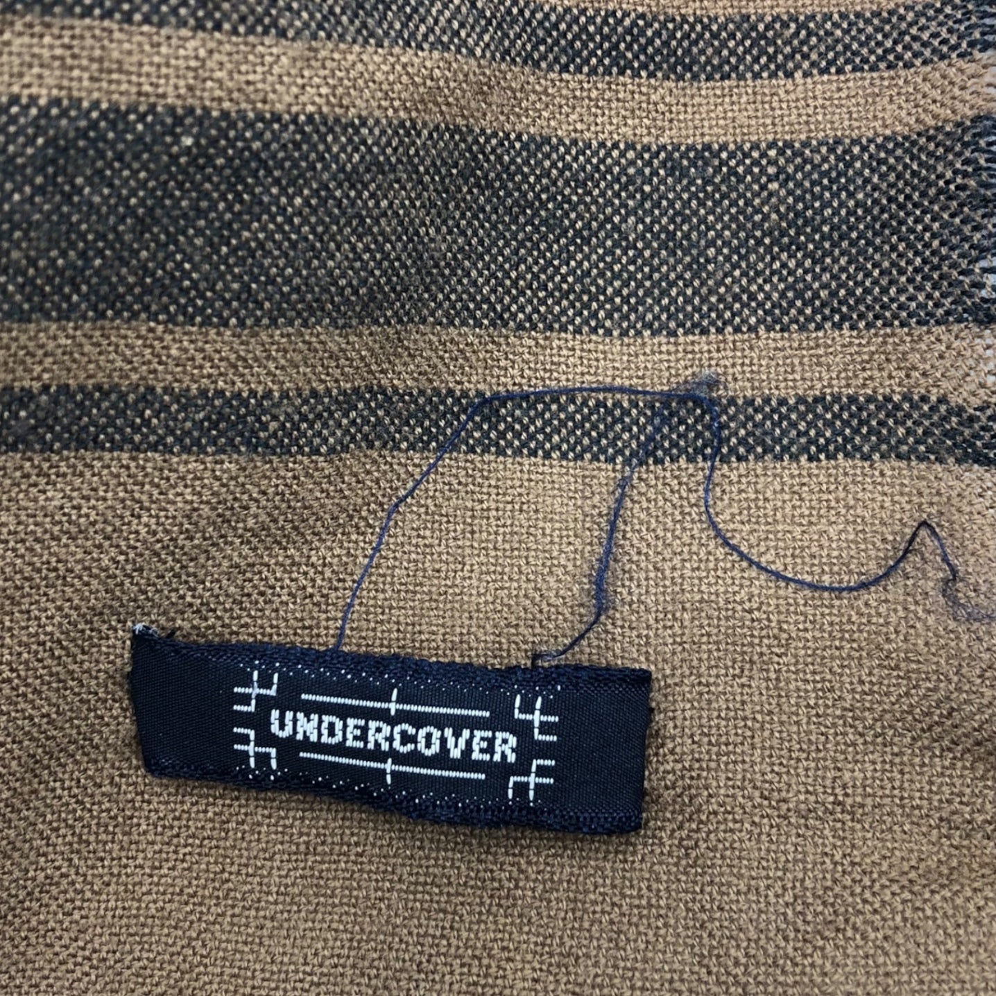 UNDERCOVER(アンダーカバー) ダイヤボーン柄アフガンストール ブラウン