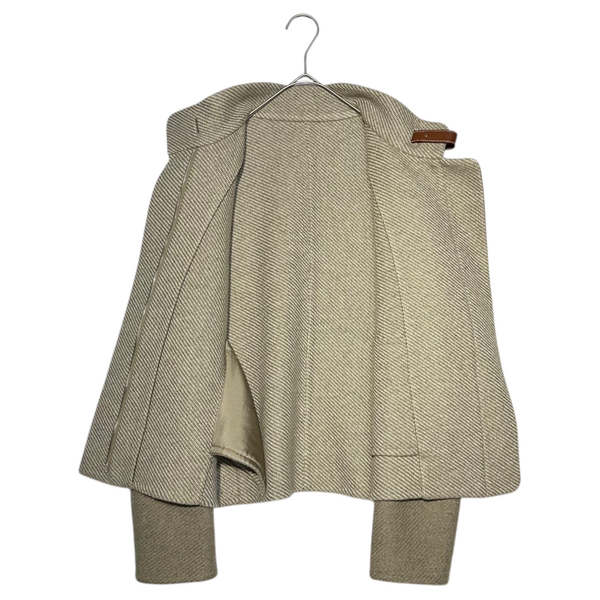 HERMES(エルメス) By Margiela 100% cashmere tweed stand collar