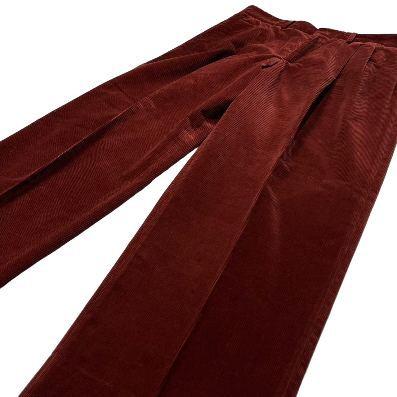 HERMES(エルメス) Leather lamb piping corduroy trousers/ラムレザー