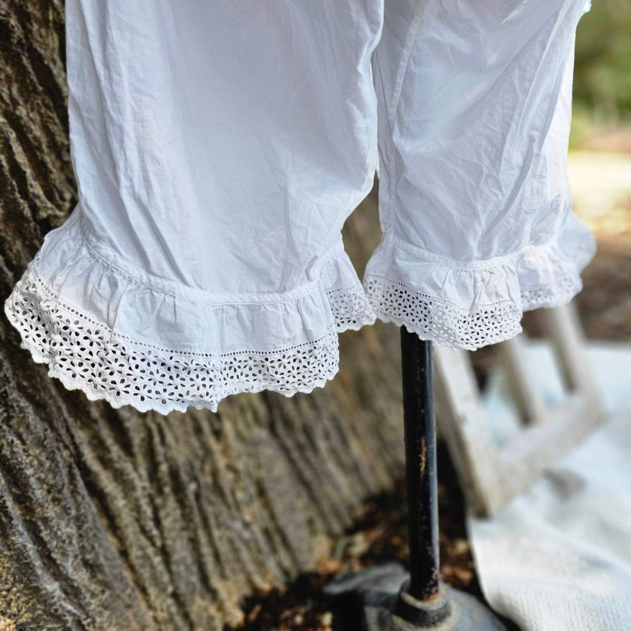 VINTAGE(ヴィンテージ) white drawers cotton pants コットンのレース