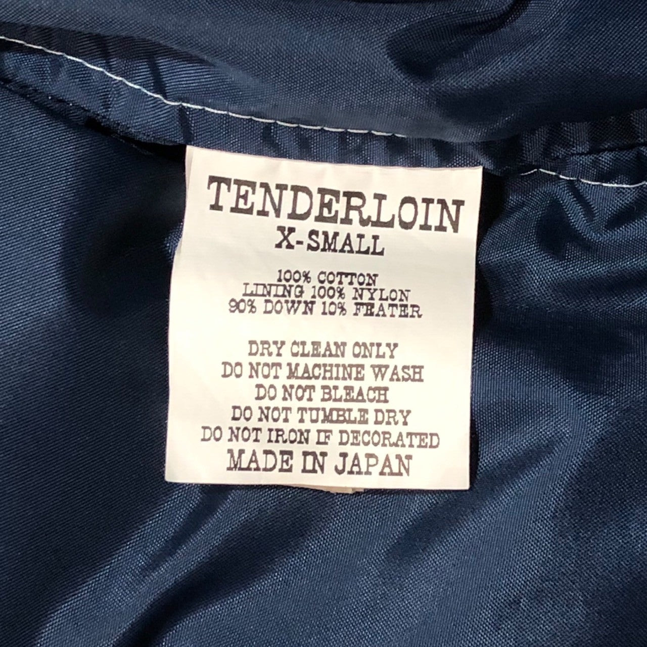 TENDERLOIN(テンダーロイン) 16A/W デニム MA-1 ダウン ジャケット (MA