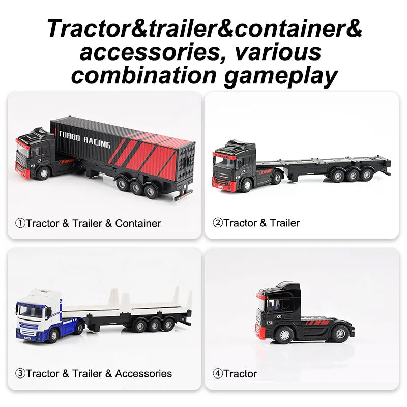 Turbo Racing 1:76 C50 Remote Control Semi Truck Trailer RC Truck