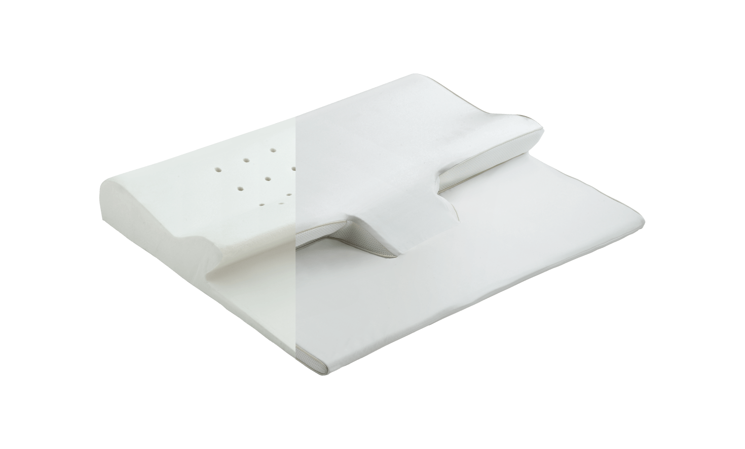 睡眠Labo]Soft ヘルシーピローマット 70×60×11cm ホワイト 側地