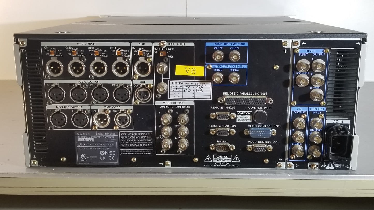 SONY HDW-2000 HDCAMレコーダー | VIVID Online Shop