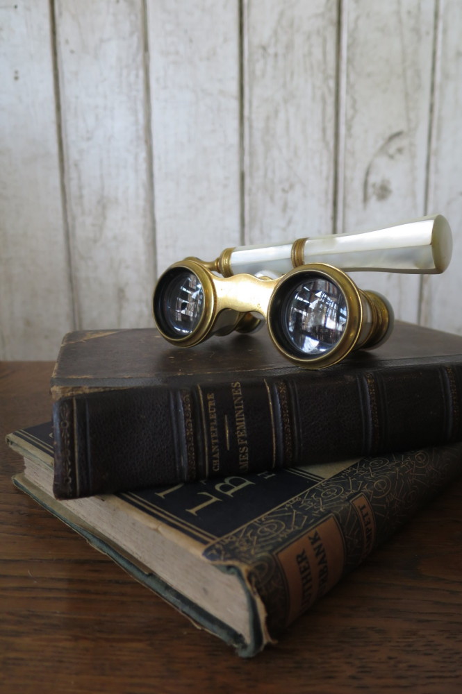 フランスアンティーク オペラグラス lefils 白蝶貝| antiques-educo
