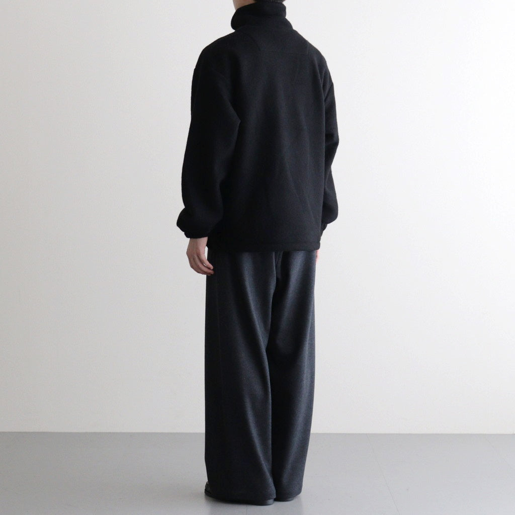 Wool Fleece Half Zip Pullover #BLACK [YK25FW01090B] – ciacura