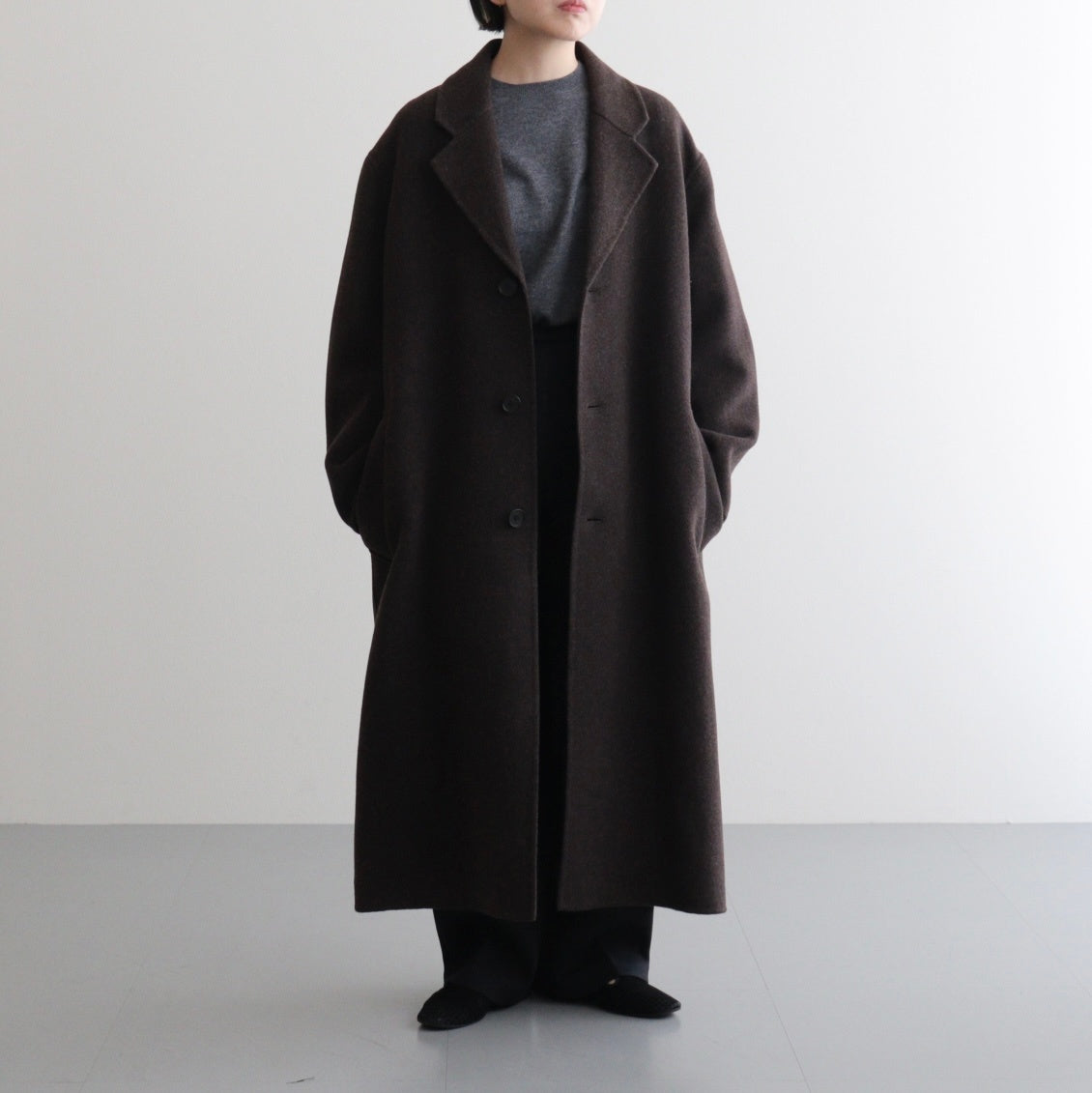 Wool Over Coat #D/BRN [12520006] – ciacura