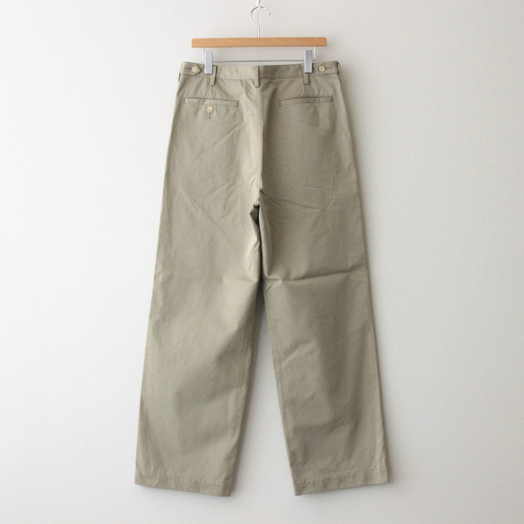 WASHED FINX CHINO ONE-TUCK PANTS #LIGHT KHAKI [A25SP02FC] – ciacura