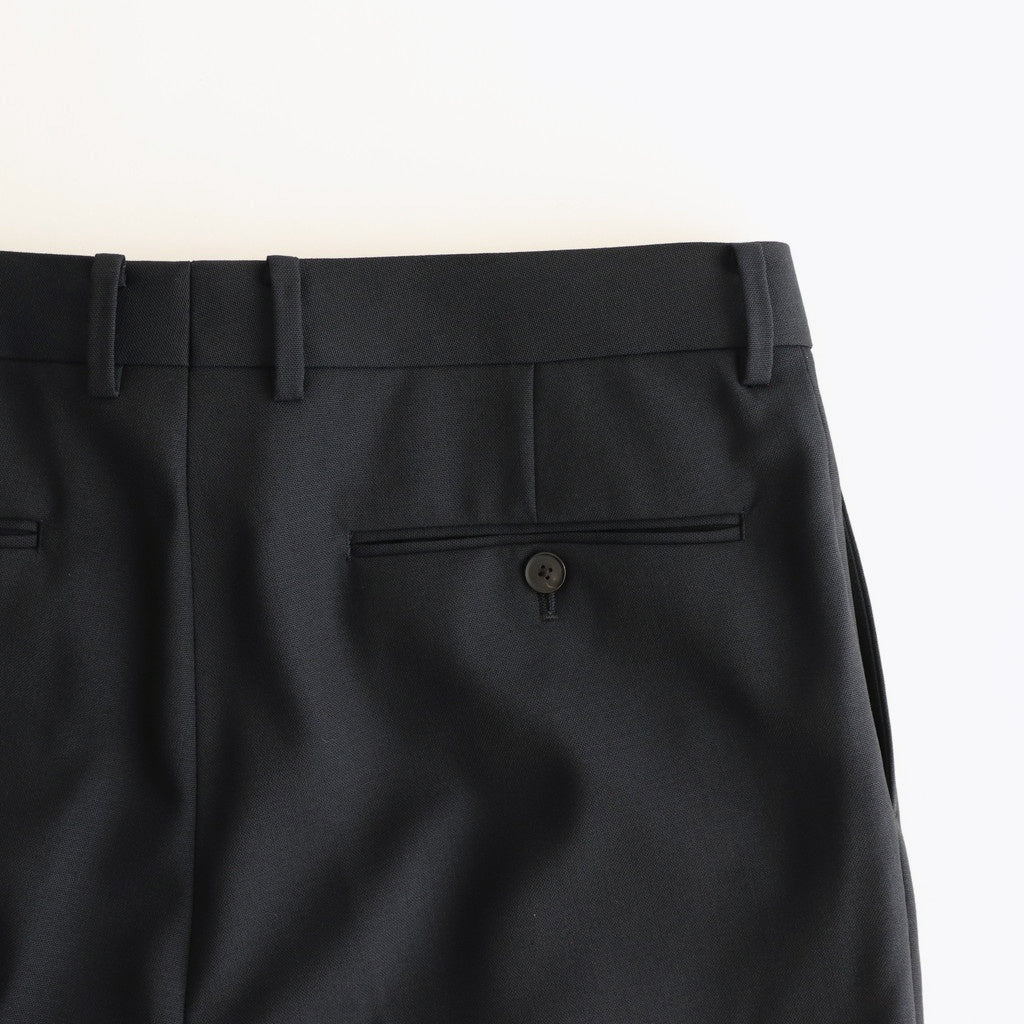 WOOL KID MOHAIR HOP SACK TWO-TUCK SLACKS #DARK NAVY [A25SP02MH