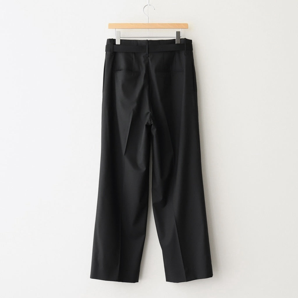 SUPER FINE TROPICAL WOOL TWO-TUCK SLACKS #BLACK [A25SP04MT] – ciacura