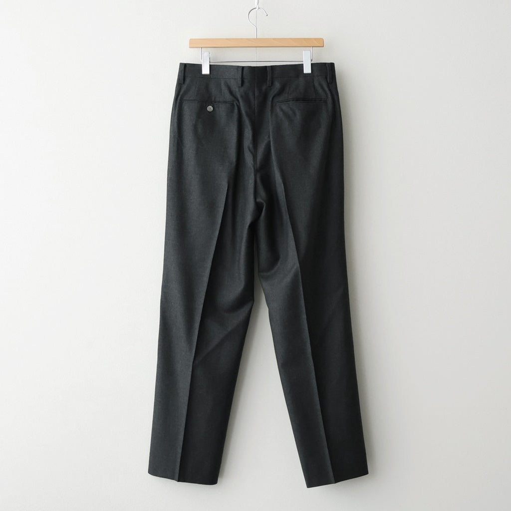 SUPER LIGHT WOOL TWO-TUCK SLACKS #TOP CHARCOAL [A25AP02OS] – ciacura