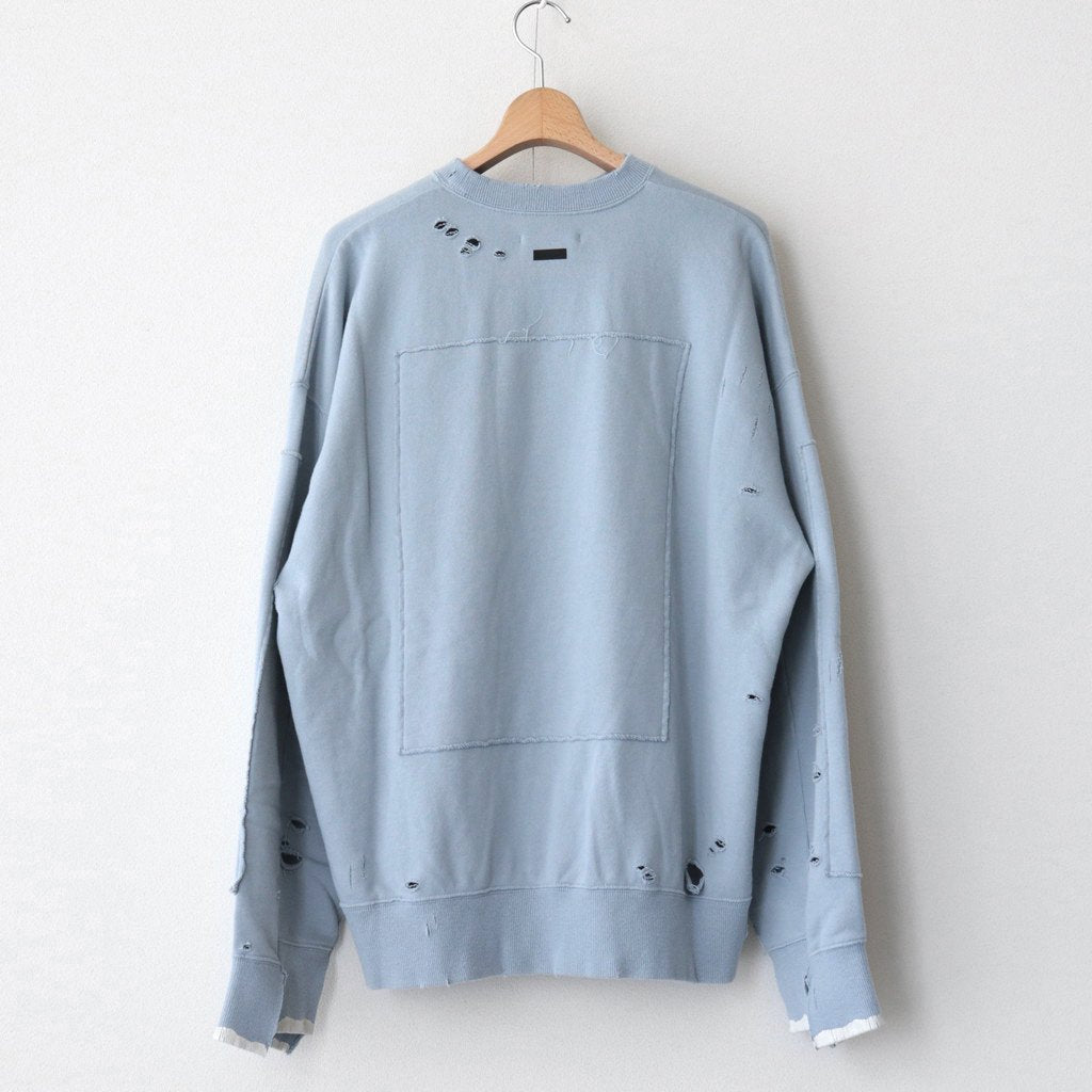 OVERSIZED REBUILD SWEAT LS #GREY BLUE [ST.682] _ stein