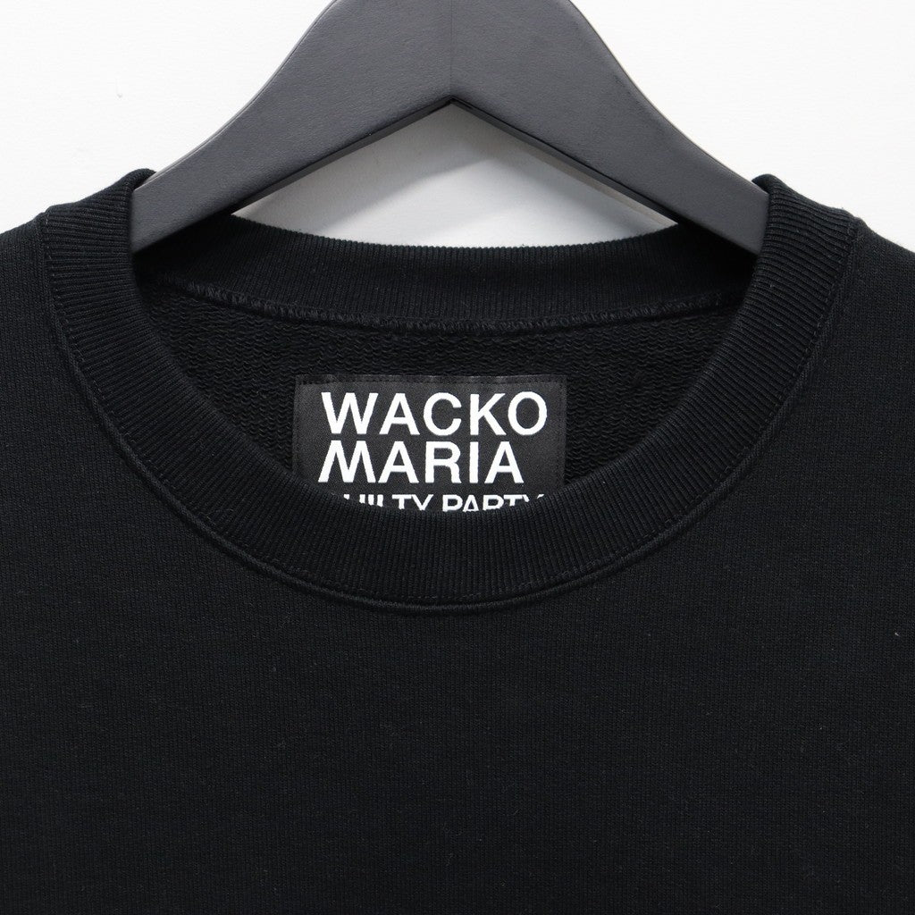 HEAVY WEIGHT CREW NECK SWEAT SHIRT #BLACK [25FW-WMC-SS05]_WACKO