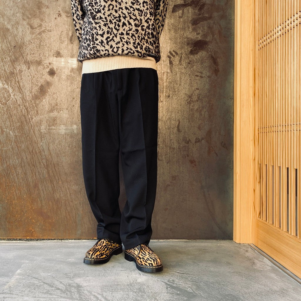 DOUBLE PLEATED CHINO TROUSERS ( TYPE-2 ) #BLACK [25FW-WMP-PT02]_