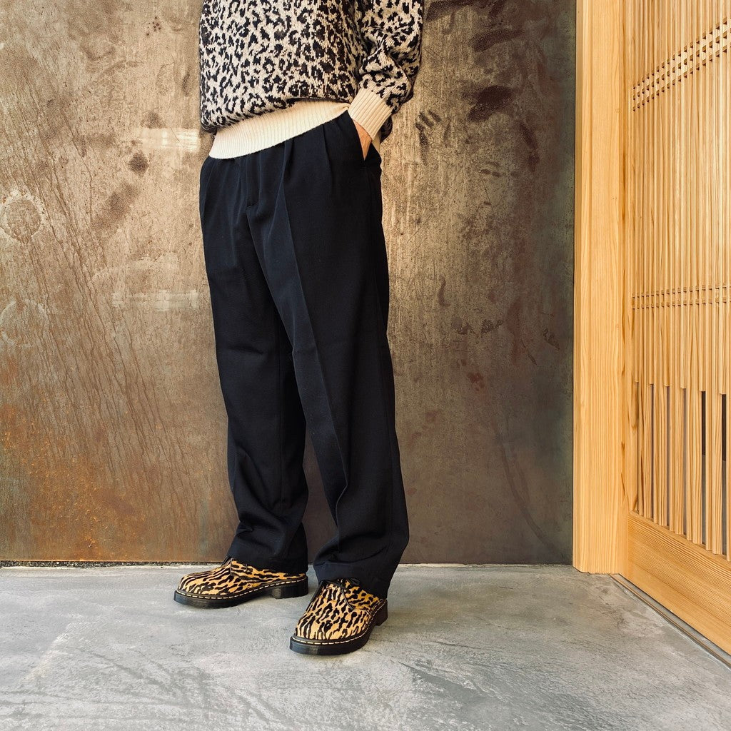 DOUBLE PLEATED CHINO TROUSERS ( TYPE-2 ) #BLACK [25FW-WMP-PT02]_