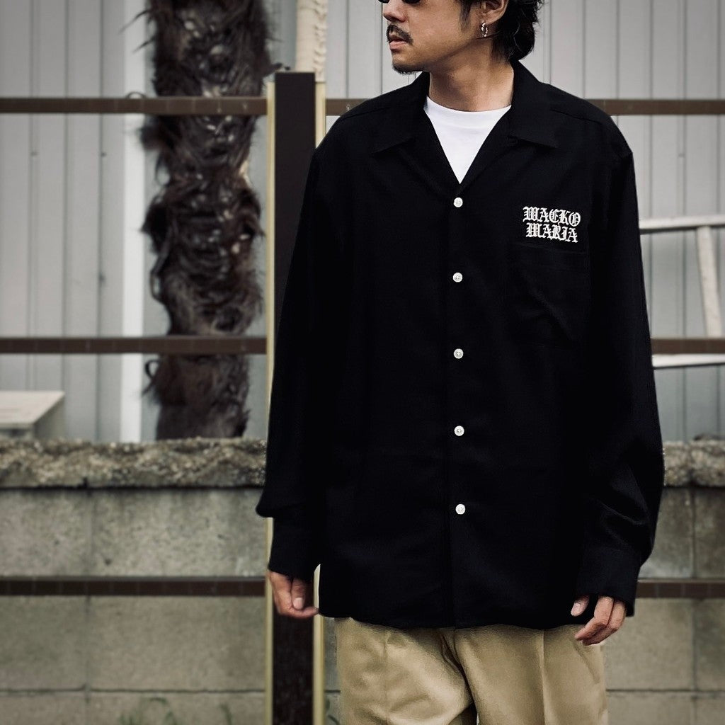 50'S SHIRT L/S ( TYPE-1 ) #BLACK [25FW-WMS-OC01]_WACKO MARIA