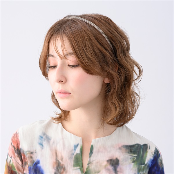 クリスタルメッシュ ヘアバンド(グレージュ) | ヘアバンド | COMPLEX